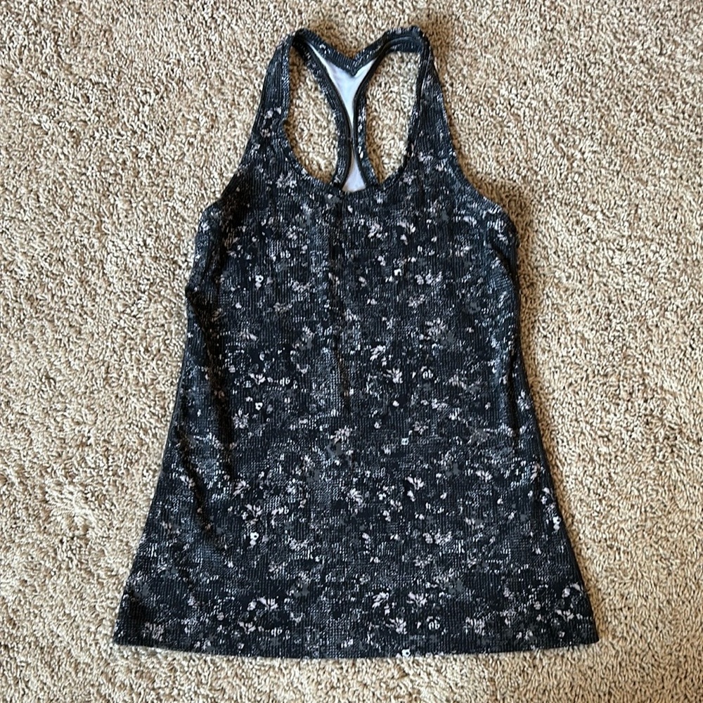 lululemon athletica Black and Gray Tank Top